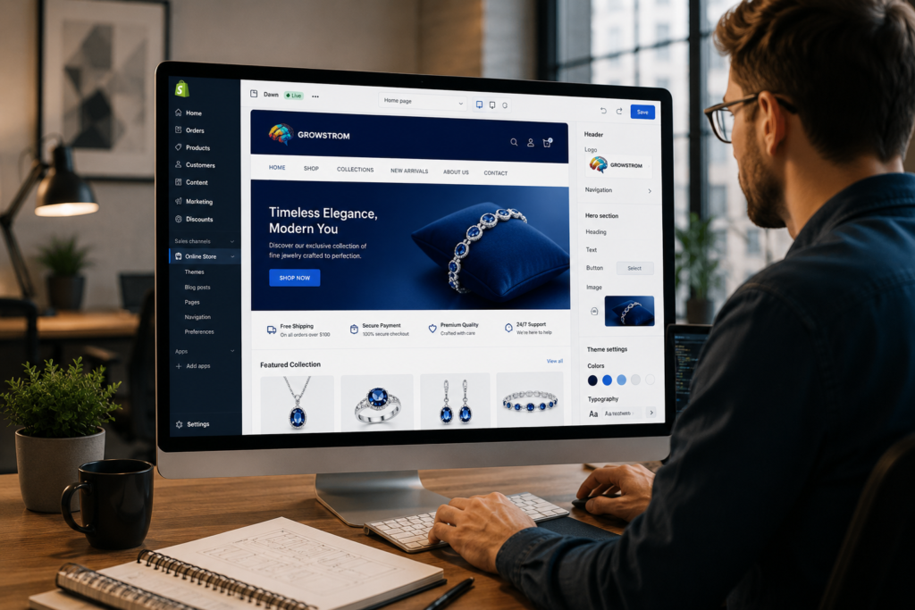 Customizing Shopify website theme